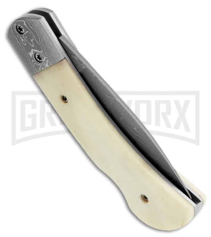 Boker Magnum Damascus Bone Folding Knife - Damascus Plain 4 Boker Magnum Damascus Bone Folding Knife - Damascus Plain - Image 2