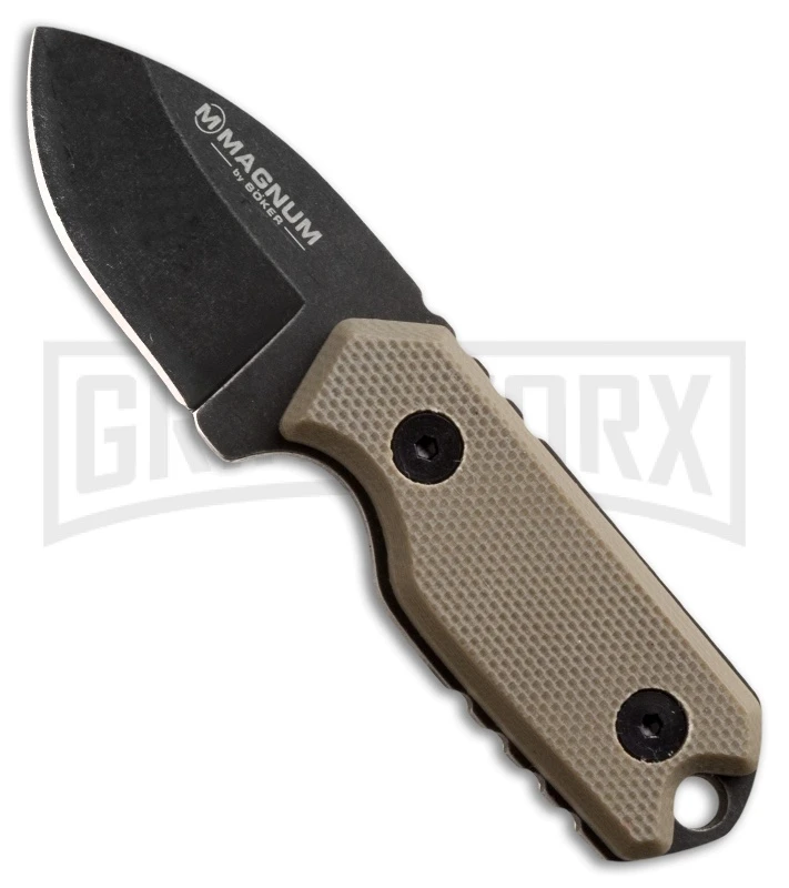 Boker Magnum 02SC743 Lil Friend Micro Neck Knife - Black Plain 3 Boker Magnum 02SC743 Lil Friend Micro Neck Knife - Black Plain