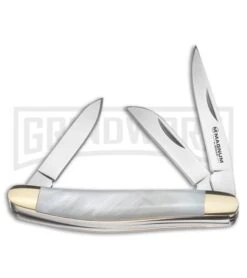 Boker Magnum Micro Pearl Stockman Mother Of Pearl Pocket Knife