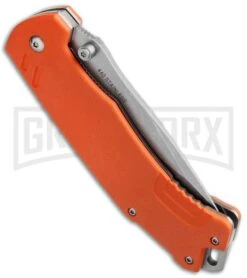 Boker Magnum Orange Flair Folding Knife - Stonewash Plain -Boker Shop boker magnum orange flair liner stonewash 01sc460 side large