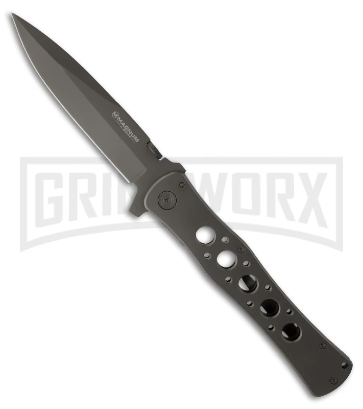 Boker Magnum Urban Tank Folding Knife - Gray Plain 3 Boker Magnum Urban Tank Folding Knife - Gray Plain