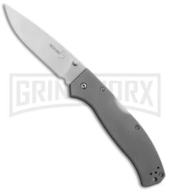 Boker Plus Titan Drop Point Folding Knife - Satin Plain
