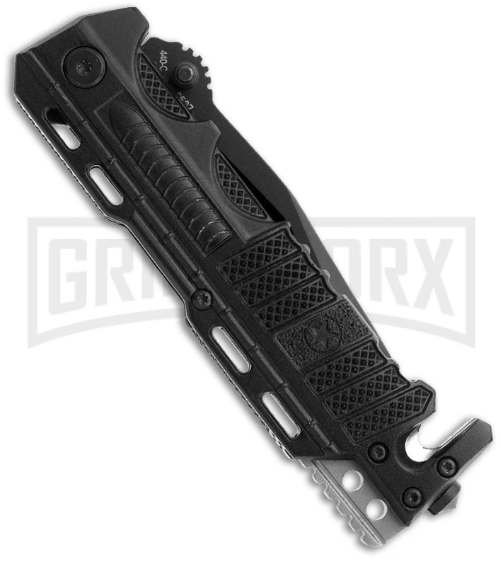 Boker Plus Kalashnikov Black Folding Knife - Black Serr Tanto 4 Boker Plus Kalashnikov Black Folding Knife - Black Serr Tanto - Image 2