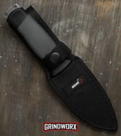 Boker Plus 02BO004 Outdoorsman Fixed Blade Knife - Gray Plain -Boker Shop boker plus 02bo004 cm sheath front large