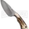 Boker Plus Rambler Stag Fixed Blade Knife - Satin Plain -Boker Shop boker plus 02bo183 rambler stag fixed satin large