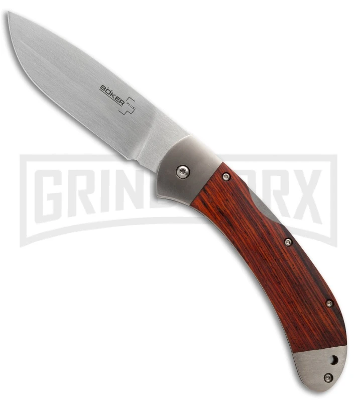 Boker Plus 3000 Lightweight Cocobolo Folding Knife - Satin Plain 3 Boker Plus 3000 Lightweight Cocobolo Folding Knife - Satin Plain