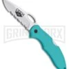 Boker Plus Cinch Girls Action R Teal Nylon Folding Knife - Satin Serr -Boker Shop boker plus cinch girls action r lb teal nylon satin BP 30185 jr large