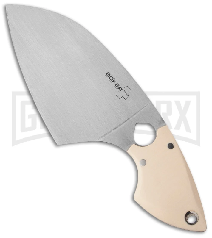 Boker Plus SanYouGo White Fixed Blade Knife - Satin Plain 3 Boker Plus SanYouGo White Fixed Blade Knife - Satin Plain