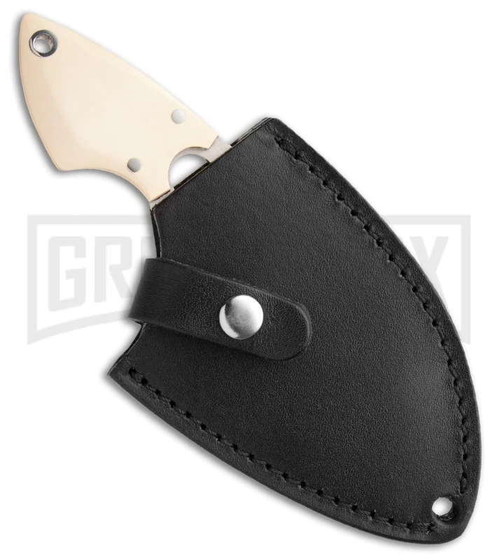 Boker Plus SanYouGo White Fixed Blade Knife - Satin Plain 4 Boker Plus SanYouGo White Fixed Blade Knife - Satin Plain - Image 2