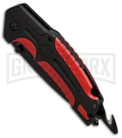 Boker Plus Savior 1 Red Liner Lock Knife - Black Plain 7 Boker Plus Savior 1 Red Liner Lock Knife - Black Plain -Boker Shop boker plus savior 1 black red 01BO320 BHQ 36334 er hook large