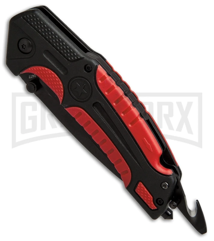 Boker Plus Savior 1 Red Liner Lock Knife - Black Plain 5 Boker Plus Savior 1 Red Liner Lock Knife - Black Plain - Image 3
