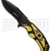 Boker Plus Savior 3 Yellow Liner Lock Knife - Black Serr -Boker Shop boker plus savior 1 black yellow 01BO322 BHQ 36337 er large