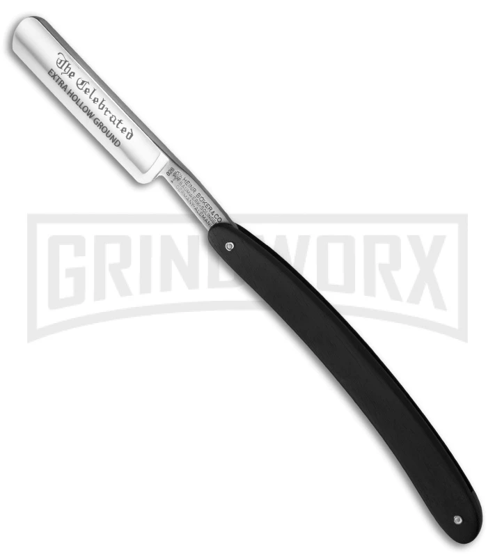 Boker Rasiermesser Black Synthetic Handle Straight Razor Blade 3 Boker Rasiermesser Black Synthetic Handle Straight Razor Blade