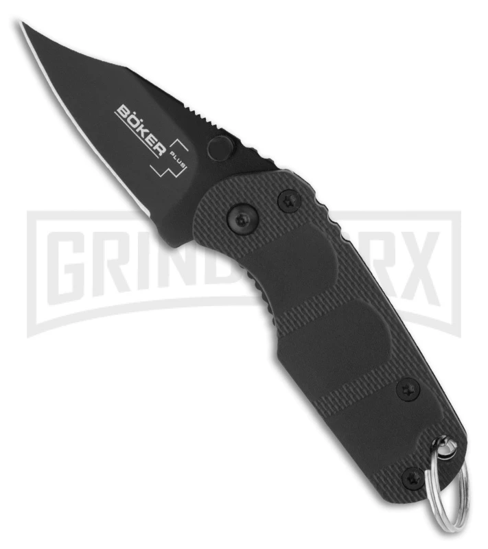 Boker Plus Keycom Keychain Folding Knife - Black Plain 3 Boker Plus Keycom Keychain Folding Knife - Black Plain