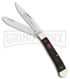 Boker Tree Brand Trapper Black Jigged Bone Pocket Knife