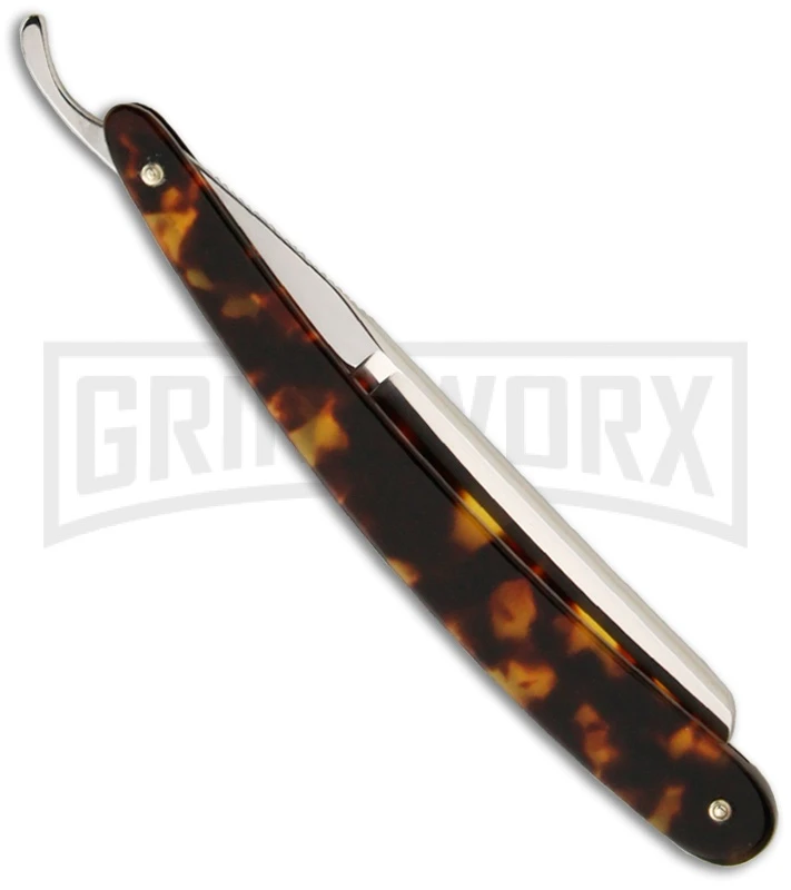 Boker Rasiermesser Silver Steel Straight Razor Blade W/ Tortoise Handle 4 Boker Rasiermesser Silver Steel Straight Razor Blade W/ Tortoise Handle - Image 2