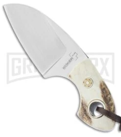 Boker VoxKnives Gnome Stag Fixed Blade Knife - Satin Plain