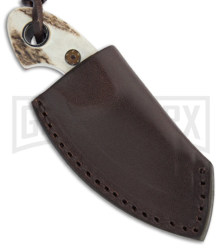 Boker VoxKnives Gnome Stag Fixed Blade Knife - Satin Plain 4 Boker VoxKnives Gnome Stag Fixed Blade Knife - Satin Plain - Image 2