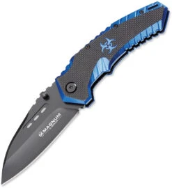 Boker Magnum Cobalt Strike Linerlock A/O Blue Biohazard Folding Knife - M01RY886