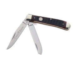 Boker TS 2.0 Trapper Folding KnifeJig Brown Bone Handle D2 Clip/Spey Plain Edge Satin Finish 110812 -Boker Shop ed548c37 527d 4f25 969f ad40fa736d6f 03908.1689877704