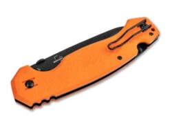 Boker Professional Rescue Folding Knife Orange G10 Handle D2 Plain Black Blade 01DG005